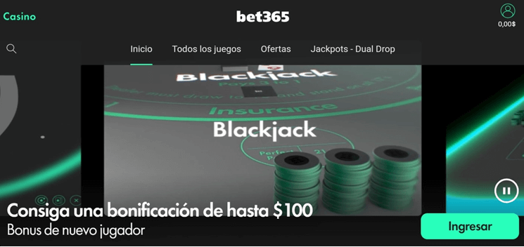 amplia selección de juegos de casino