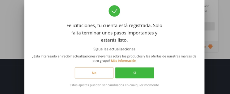 Registro y creación de cuenta en la plataforma